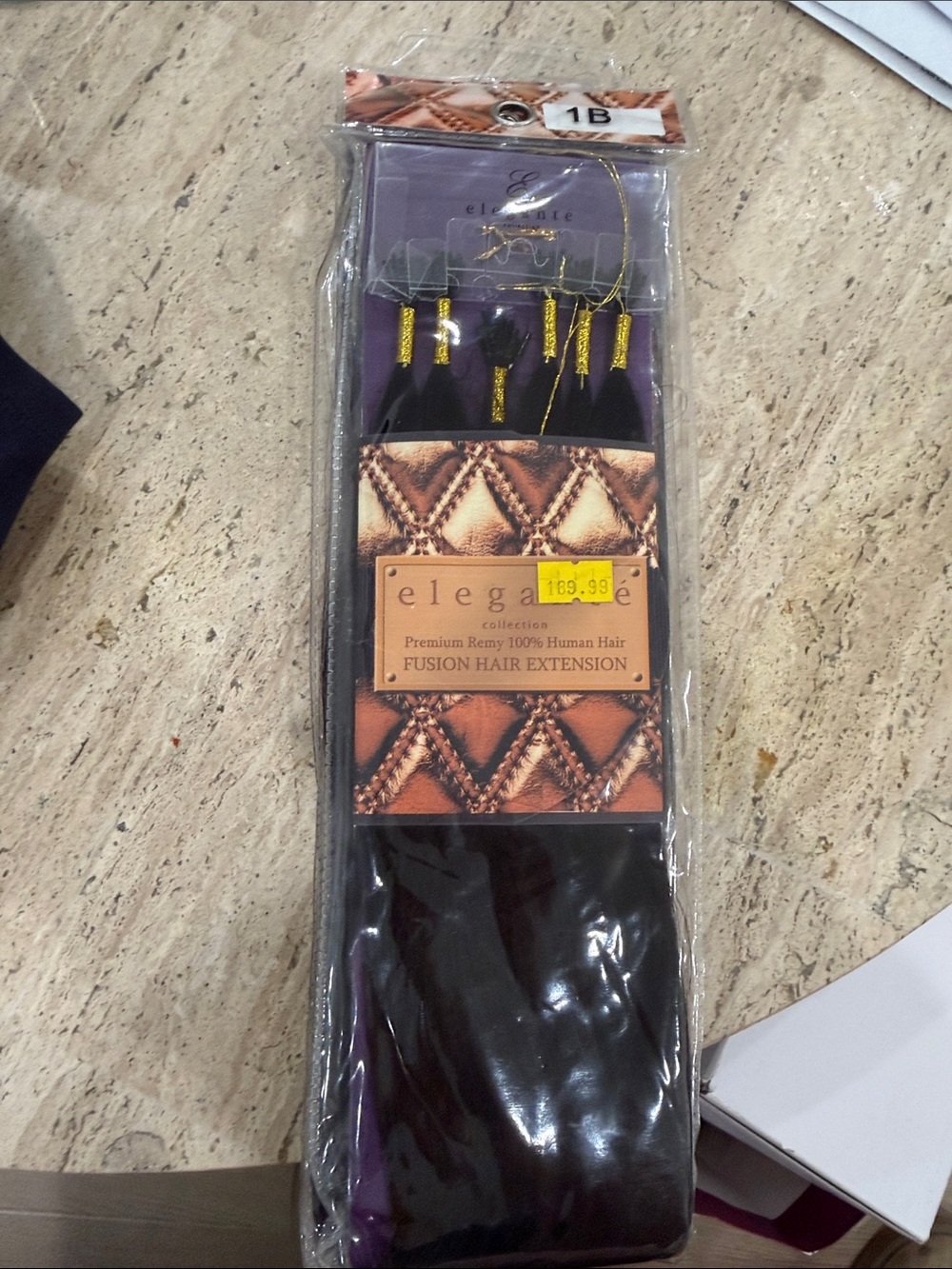 Elegante Collection Fusion Hair - 1B Natural Black
